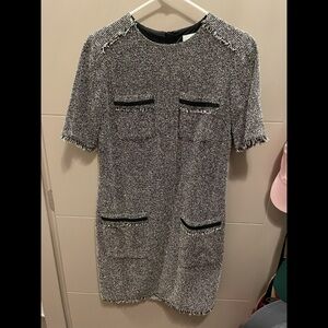 LK Bennett Chic Black and White Tweed Dress